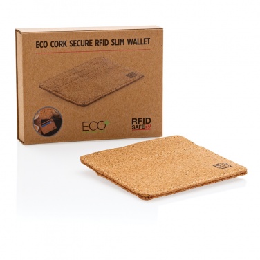 Logo trade advertising products image of: Cork secure RFID slim wallet