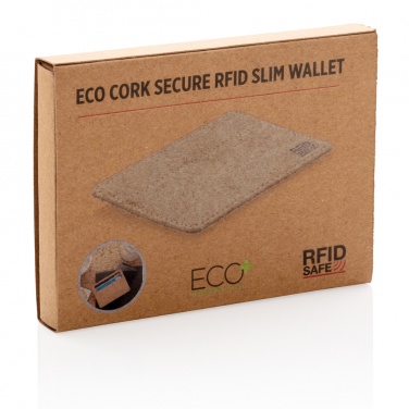 Logotrade promotional giveaway image of: Cork secure RFID slim wallet