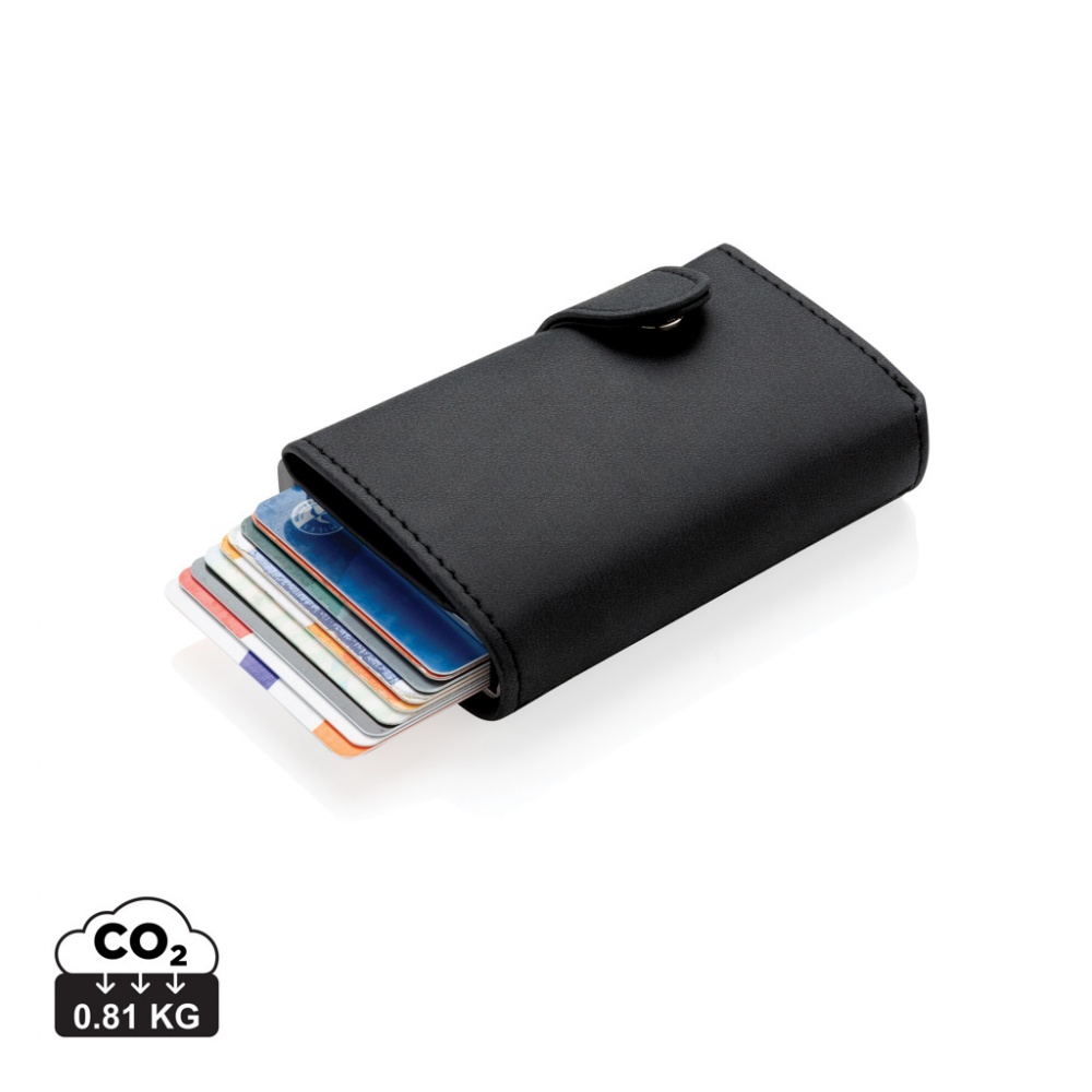 Logotrade promotional product picture of: Standard aluminium RFID cardholder with PU wallet