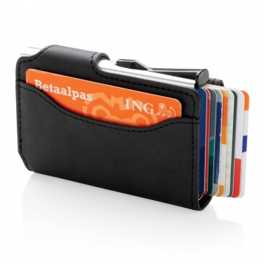 Logotrade corporate gift image of: Standard aluminium RFID cardholder with PU wallet