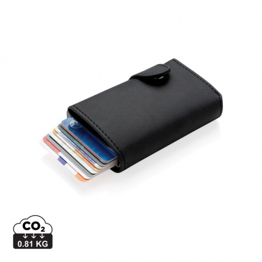 Logo trade promotional products image of: Standard aluminium RFID cardholder with PU wallet