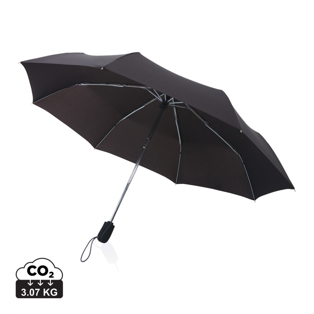 Logo trade promotional products image of: Swiss Peak AWARE™ Traveller 21” automatic umbrella