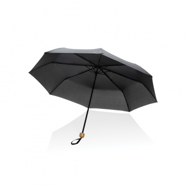 Logo trade promotional items image of: 20.5" Impact AWARE™ RPET 190T Pongee bamboo mini umbrella