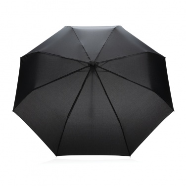 Logo trade corporate gifts picture of: 20.5" Impact AWARE™ RPET 190T Pongee bamboo mini umbrella