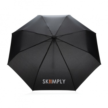 Logotrade promotional gift image of: 20.5" Impact AWARE™ RPET 190T Pongee bamboo mini umbrella