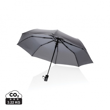 Logo trade promotional giveaways image of: 21" Impact AWARE™ RPET 190T mini auto open umbrella