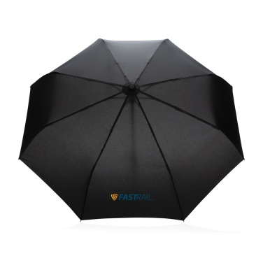 Logo trade promotional items picture of: 21" Impact AWARE™ RPET 190T bamboo auto open/close umbrella