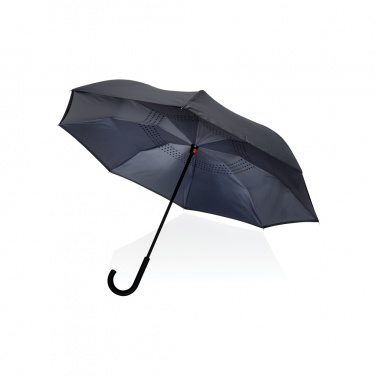 Logo trade promotional gifts image of: 23" Impact AWARE™ RPET 190T reversible umbrella