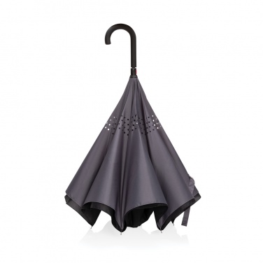 Logo trade promotional giveaways image of: 23" Impact AWARE™ RPET 190T reversible umbrella