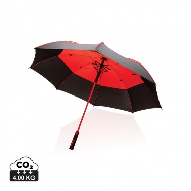 Logo trade promotional gifts image of: 27" Impact AWARE™ RPET 190T auto open stormproof umbrella