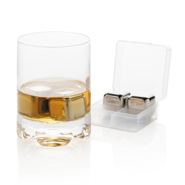 Logotrade promotional gift picture of: Re-usable stainless steel ice cubes 4pc