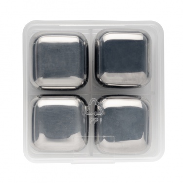 Logo trade promotional gift photo of: Re-usable stainless steel ice cubes 4pc