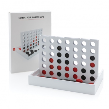 Logo trade promotional merchandise photo of: Connect four wooden game