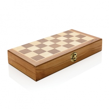 Logo trade promotional product photo of: Luxury wooden foldable chess set