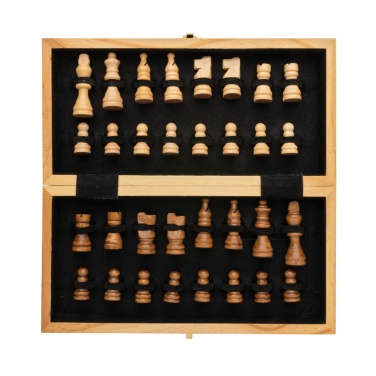 Logo trade advertising products image of: Luxury wooden foldable chess set