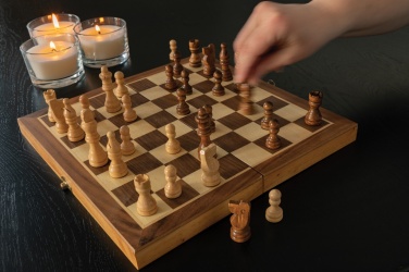 Logo trade promotional items picture of: Luxury wooden foldable chess set