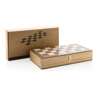 Logotrade advertising product picture of: Luxury wooden foldable chess set