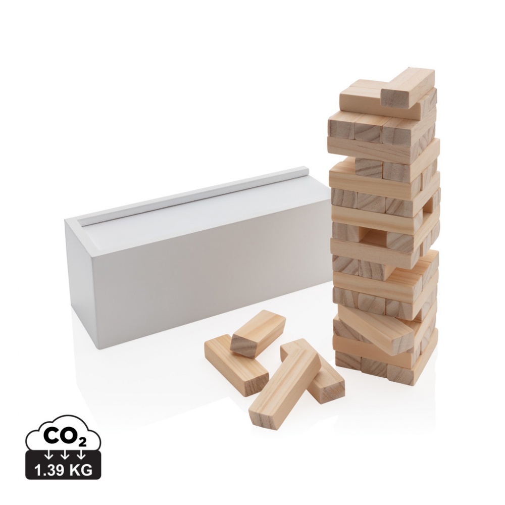 Logotrade promotional item picture of: Deluxe tumbling tower wood block stacking game