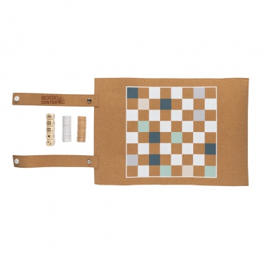 Logotrade promotional products photo of: Britton cork foldable backgammon and checkers game set