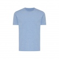 Iqoniq Brett recycled cotton t-shirt, light heather blue