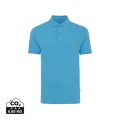 Iqoniq Yosemite recycled cotton pique polo, tranquil blue