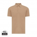 Iqoniq Yosemite recycled cotton pique polo, heather brown