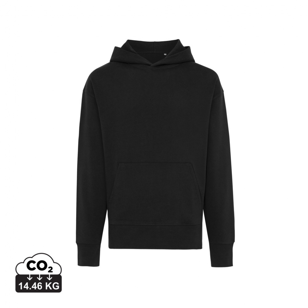 Logo trade promotional merchandise image of: Iqoniq Yoho recycled cotton relaxed hoodie