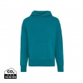 Iqoniq Yoho recycled cotton relaxed hoodie, verdigris