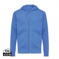 Iqoniq Abisko recycled cotton zip through hoodie, heather blue