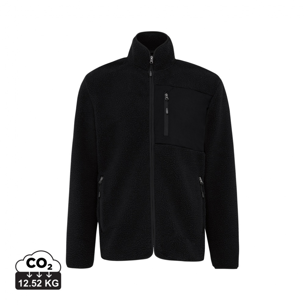 Logo trade promotional merchandise image of: Iqoniq Diran recycled polyester pile fleece jacket