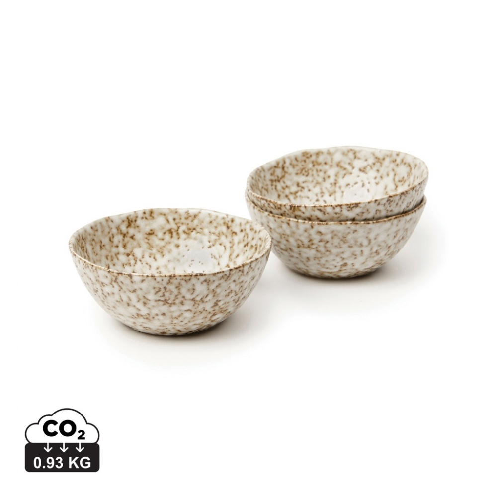 Logotrade advertising products photo of: VINGA Nuvem stoneware mini bowl, 3 pcs set