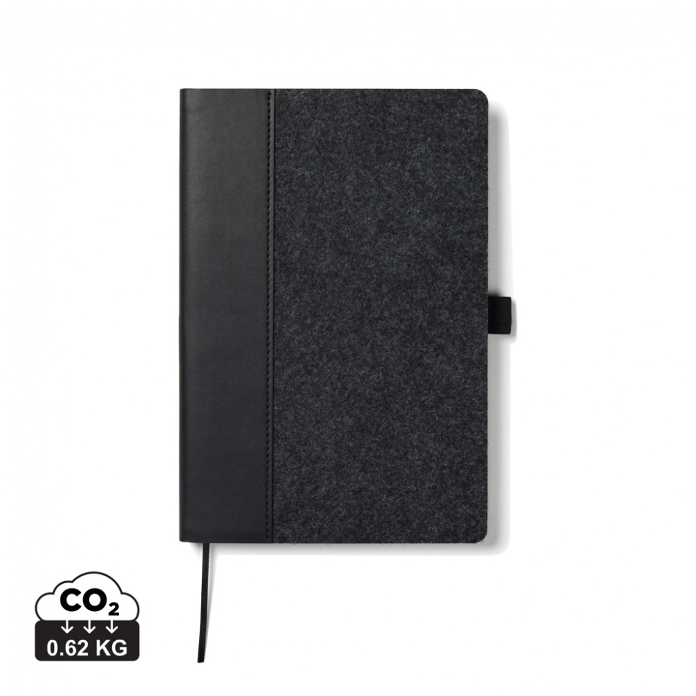 Logotrade corporate gift image of: VINGA Albon GRS recycled felt notebook