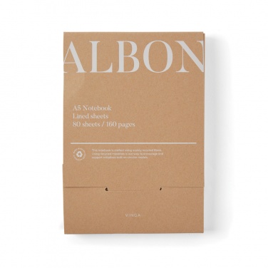 Logotrade promotional gift picture of: VINGA Albon GRS recycled felt notebook