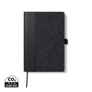 Logo trade promotional gifts picture of: VINGA Albon GRS recycled felt notebook