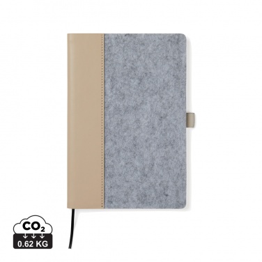 Logotrade promotional item picture of: VINGA Albon GRS recycled felt notebook