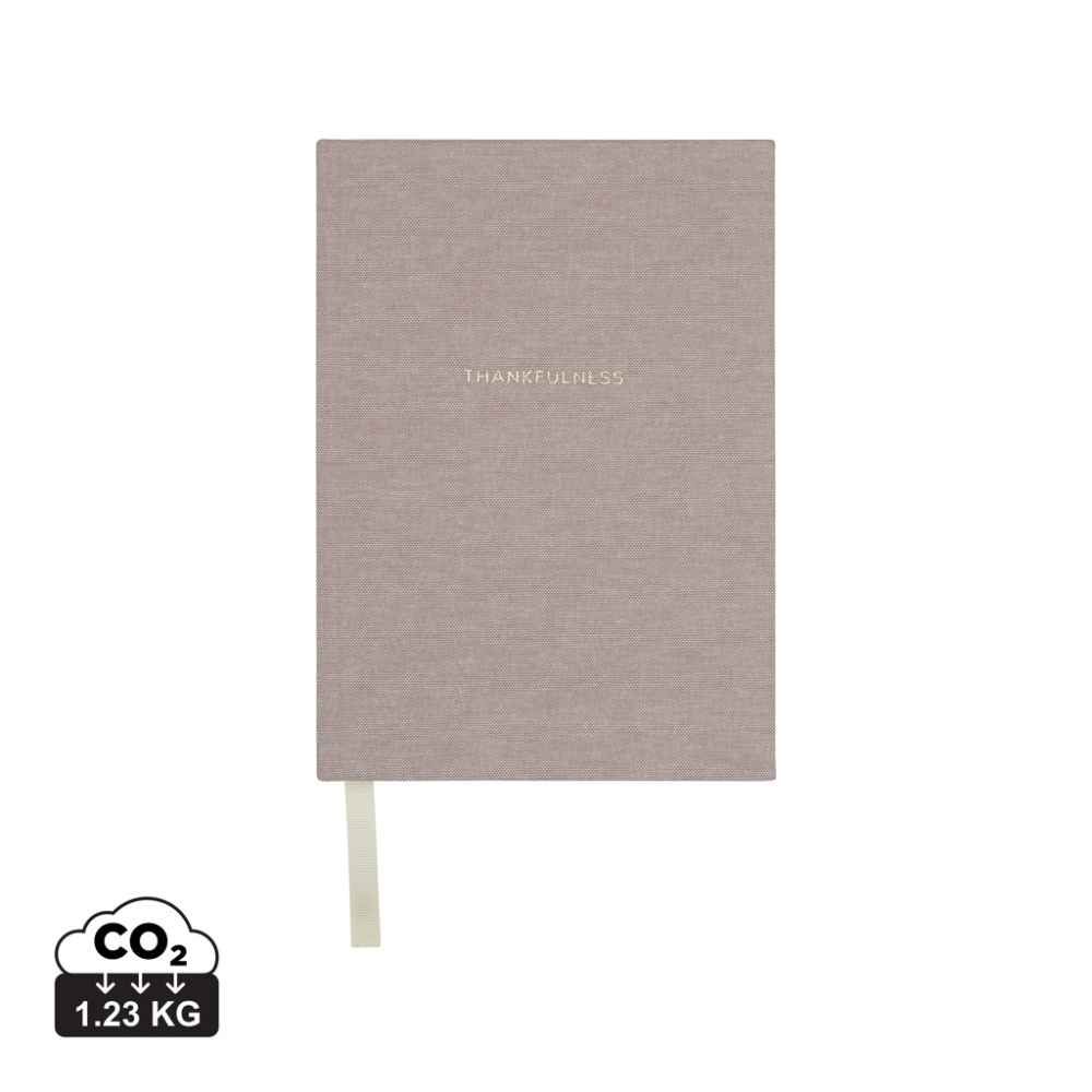 Logotrade promotional gift picture of: VINGA Thankfulness GRS recycled paper journal