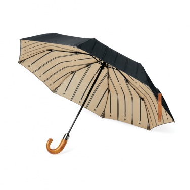 Logo trade business gifts image of: VINGA Bosler AWARE™ recycled pet 21" foldable umbrella