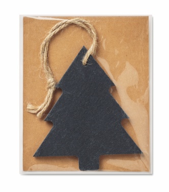 Logo trade promotional giveaway photo of: Slate xmas hanger tree