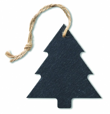 Logo trade promotional products image of: Slate xmas hanger tree