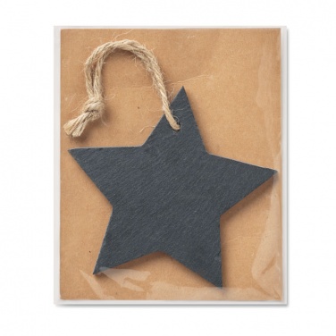 Logo trade corporate gifts image of: Slate xmas hanger star