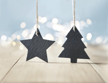 Logotrade promotional gift picture of: Slate xmas hanger star