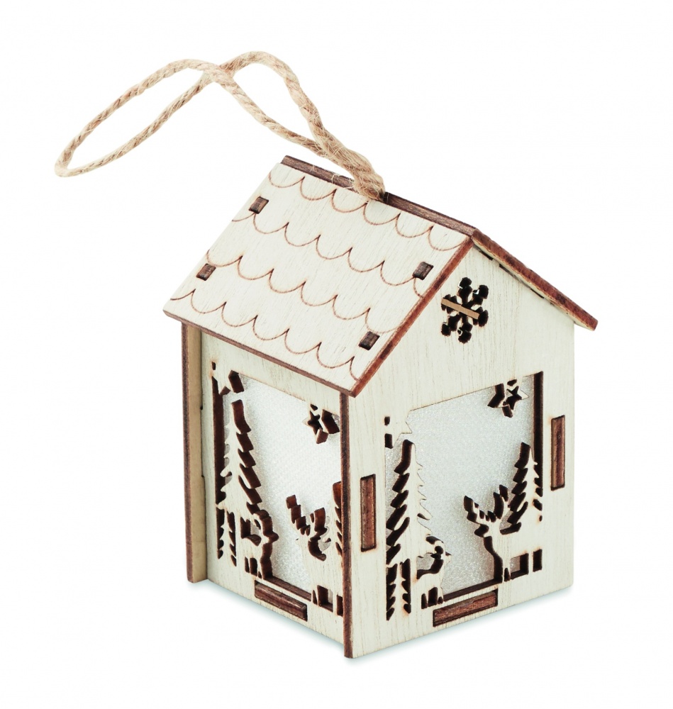 Logo trade promotional giveaway photo of: MDF house with light