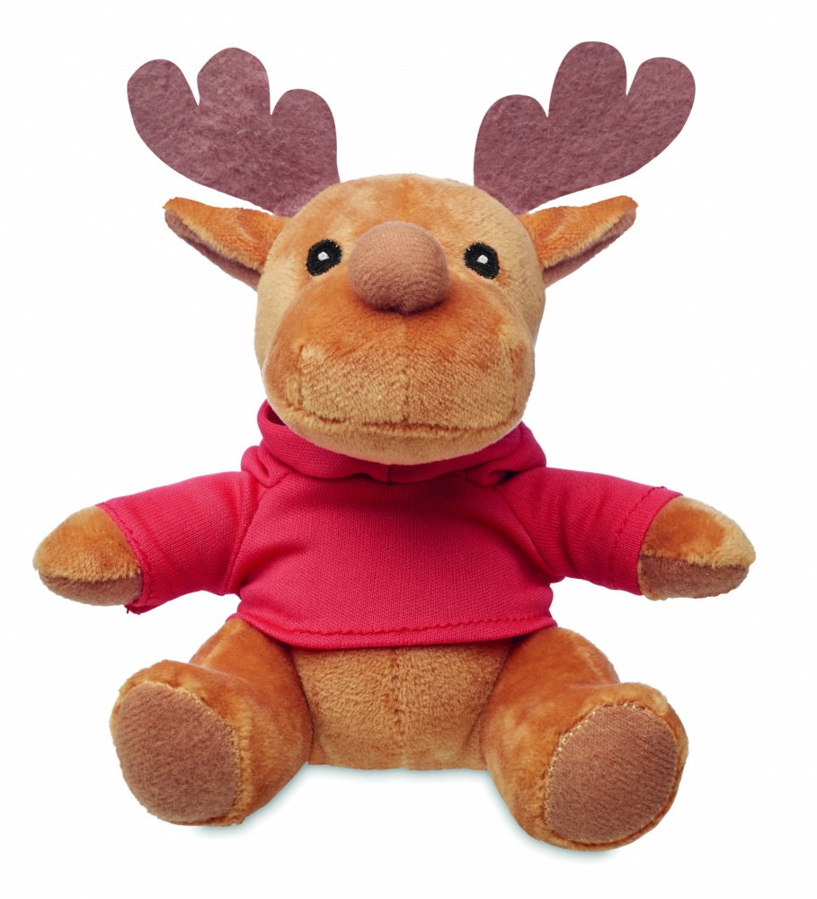 Logotrade promotional item picture of: Plush reindeer with hoodie