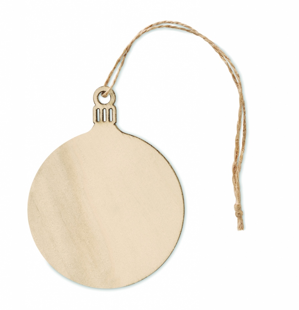 Logo trade advertising products picture of: Wooden Tree bauble hanger