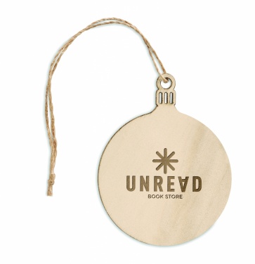 Logo trade advertising product photo of: Wooden Tree bauble hanger