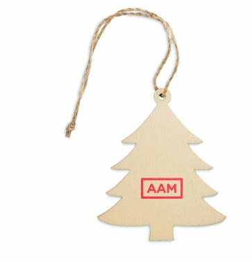 Logo trade corporate gifts image of: Wooden Tree shaped hanger