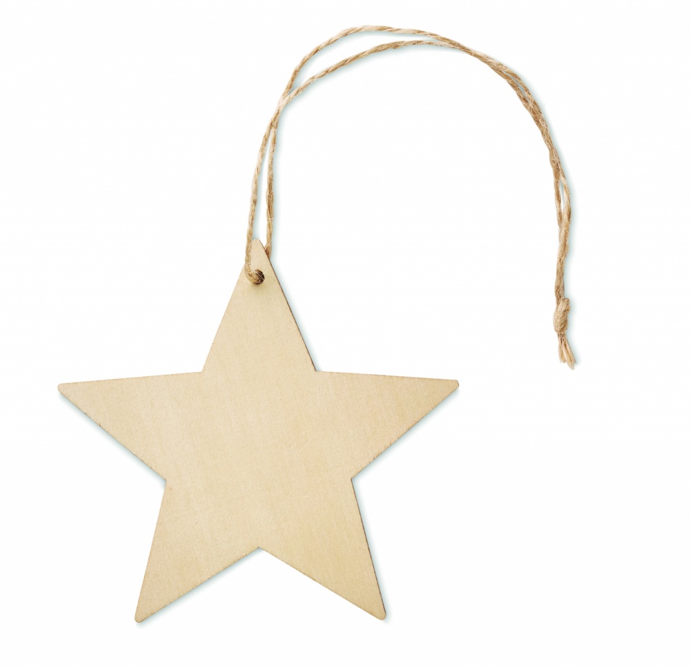 Logotrade business gift image of: Wooden star shaped hanger