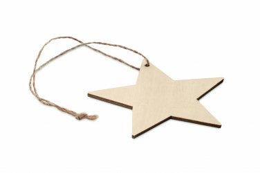 Logotrade promotional giveaway picture of: Wooden star shaped hanger