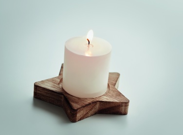 Logotrade promotional merchandise photo of: Candle on star wooden base