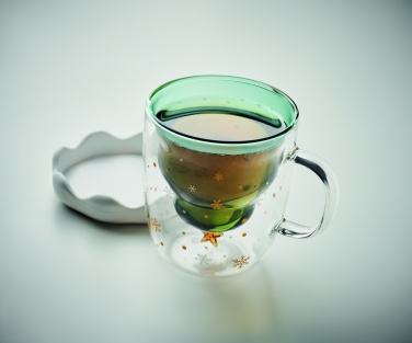 Logo trade promotional giveaways image of: Double wall borosilicate mug